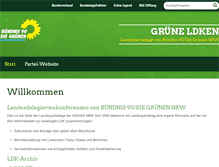 Tablet Screenshot of gruene-ldk.de